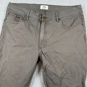 Marine Layer Men's 36x34 (Actual 36x32) Brown Twill Canvas Chino Pants